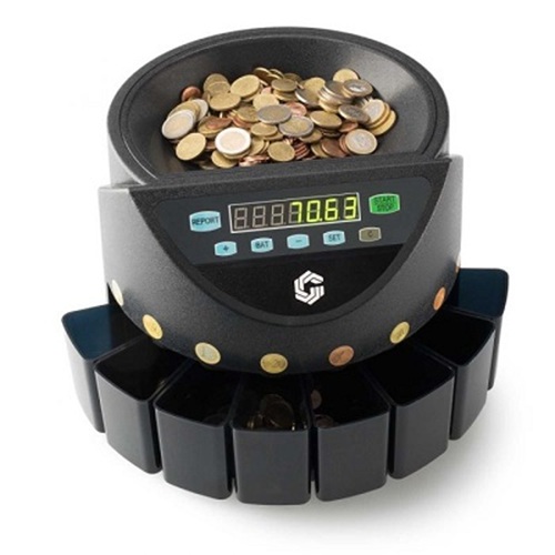 Coin calculating machine
